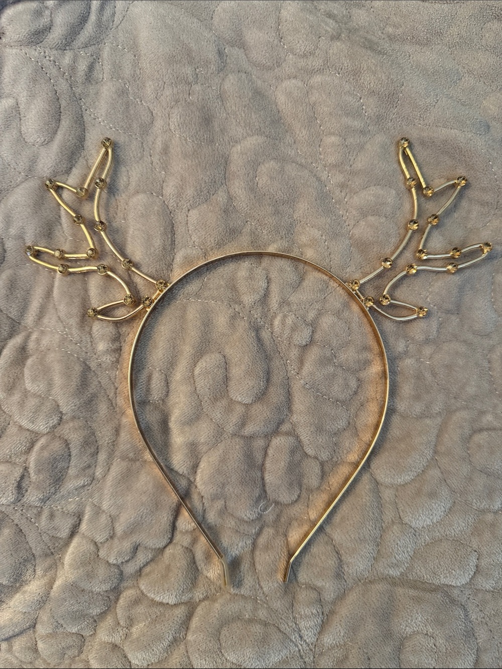 Lancome Gold Deer Antler Headband Women's Festive Hair Accessory